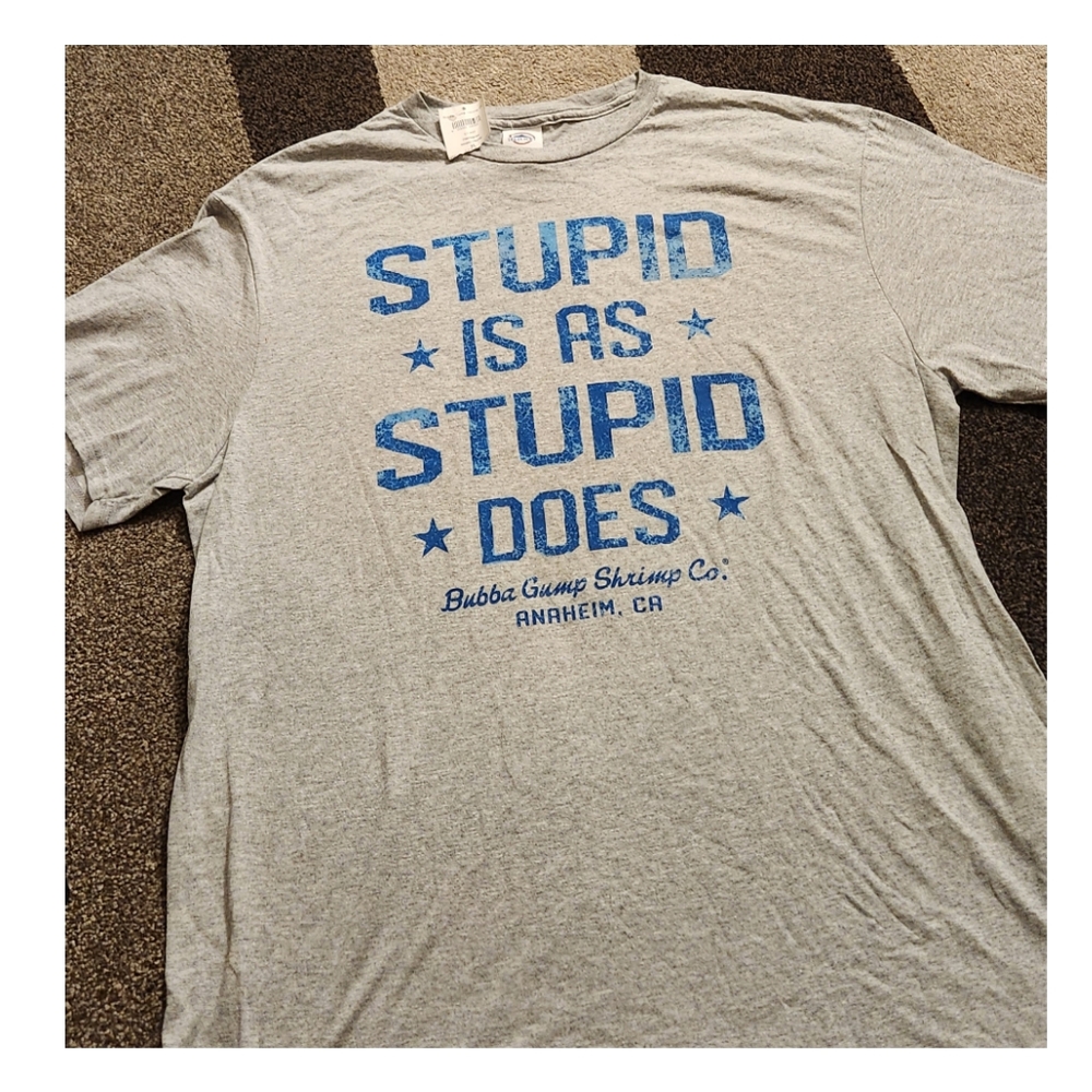 Stupid is as stupid does Bubba Gump shirt XL NWT